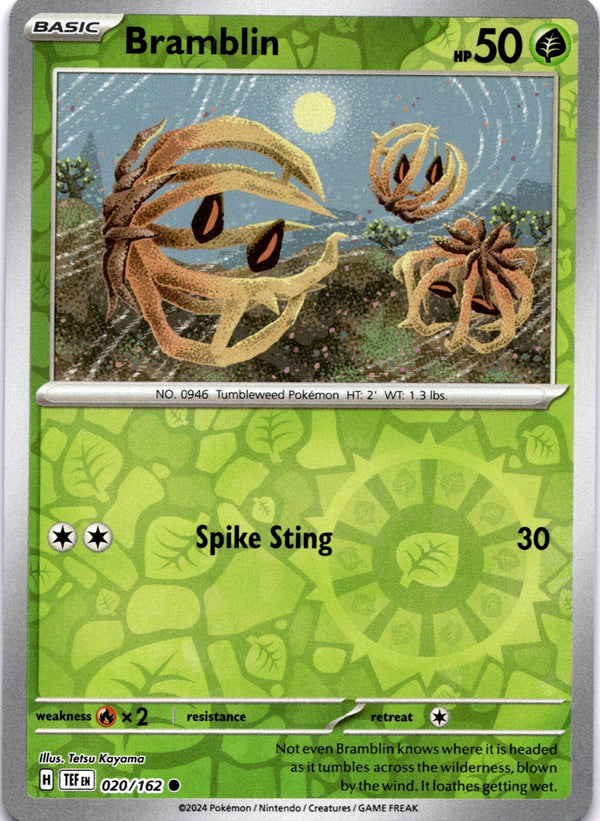 Pokemon Bramblin 020/162 Temporal Forces Reverse Holo NM