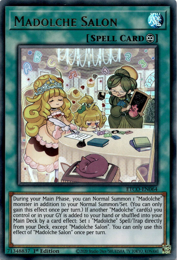 Yugioh Madolche Salon ETCO-EN064 Ultra Rare 1st Edition NM