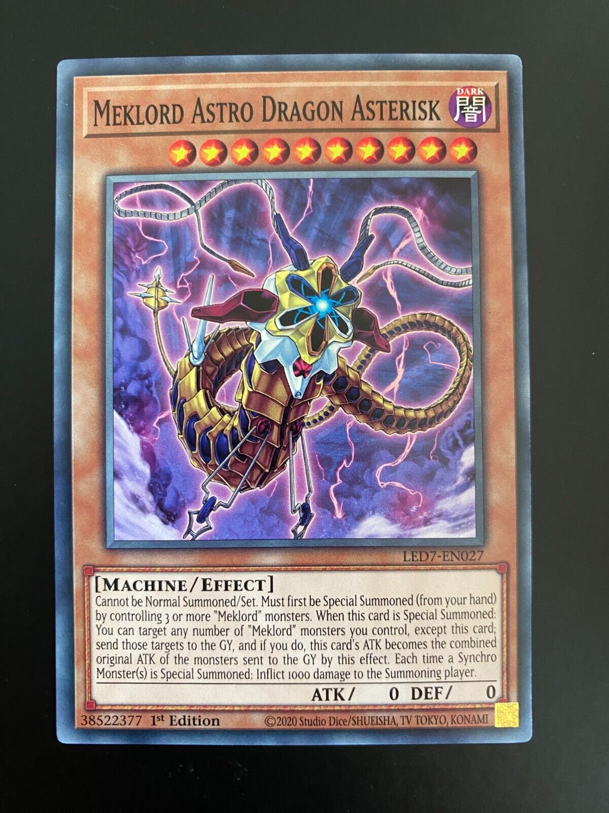 Yugioh Meklord Astro Dragon Asterisk LED7-EN027 Common 1st Edition NM/MINT