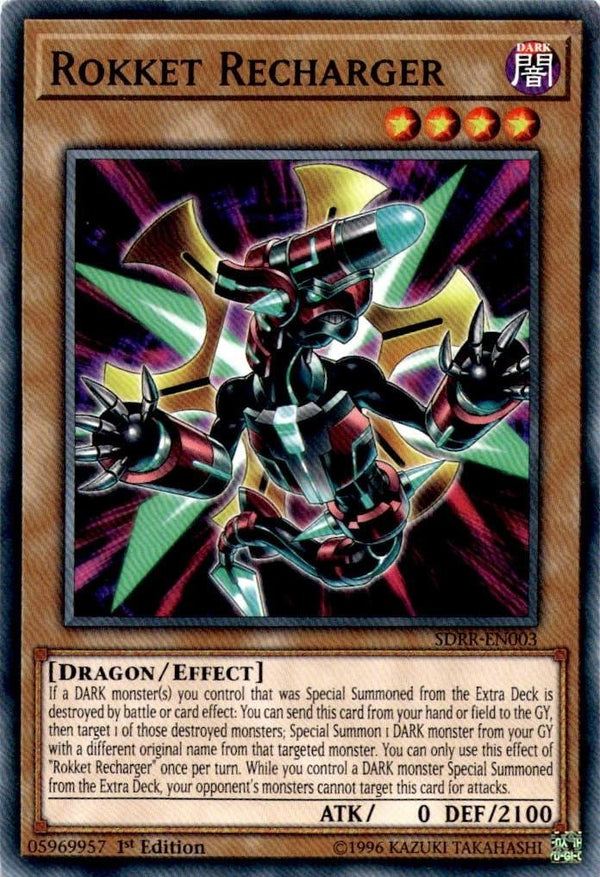 Yugioh Rokket Recharger SDRR-EN003 Common 1st Edition LP