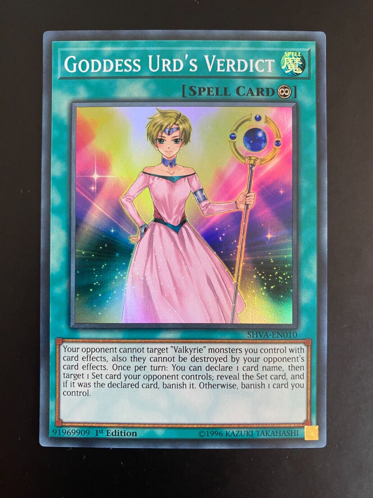 Yugioh Goddess Urd's Verdict SHVA-EN010 Super Rare 1st Edition NM/MINT