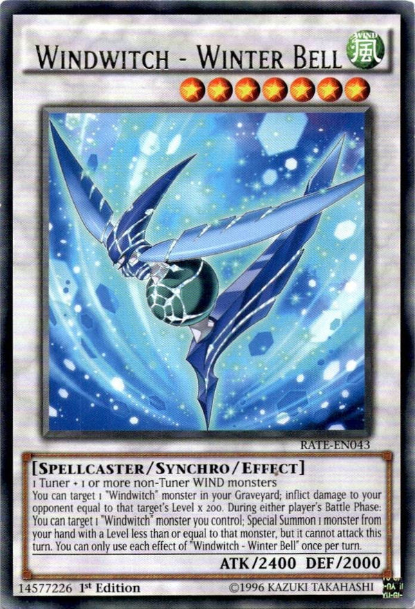 Yugioh Windwitch - Winter Bell RATE-EN043 Rare 1st Edition LP