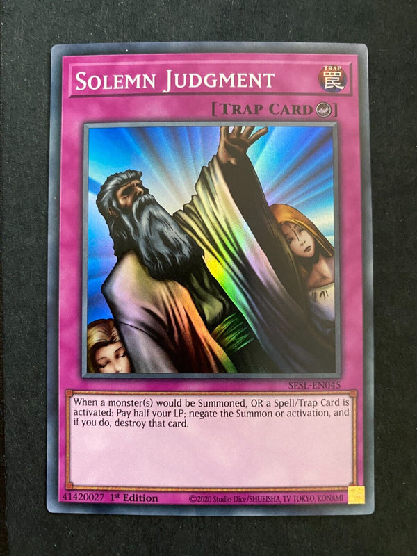 Yugioh Solemn Judgment SESL-EN045 Super Rare 1st Edition NM