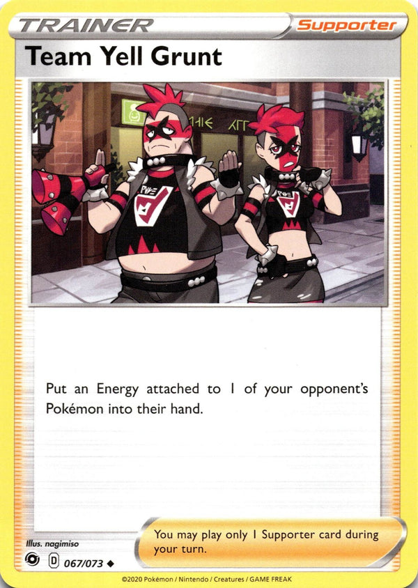 Pokemon Team Yell Grunt 4x 067/073 Champion's Path Non Holo NM