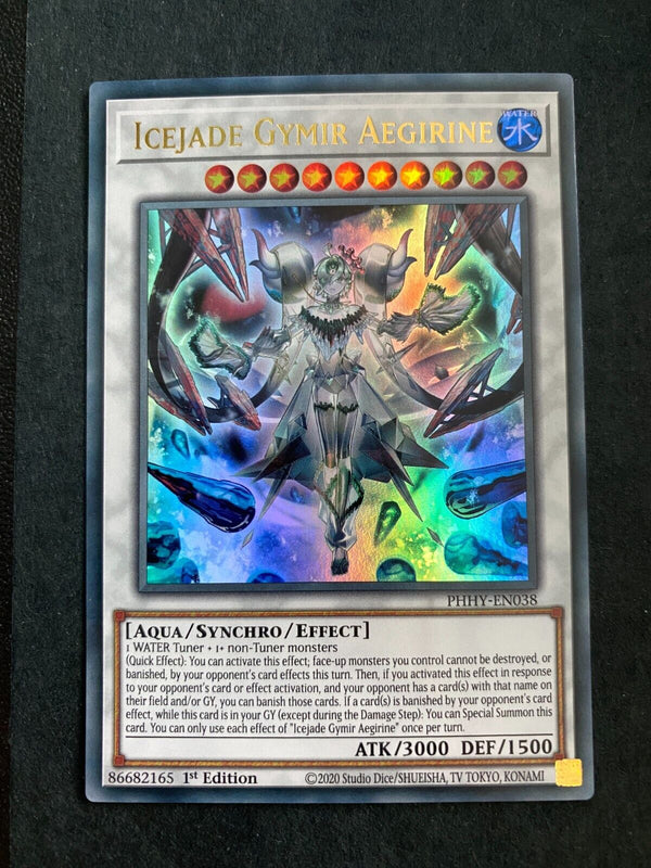 Yugioh Icejade Gymir Aegirine PHHY-EN038 Ultra Rare 1st Edition NM