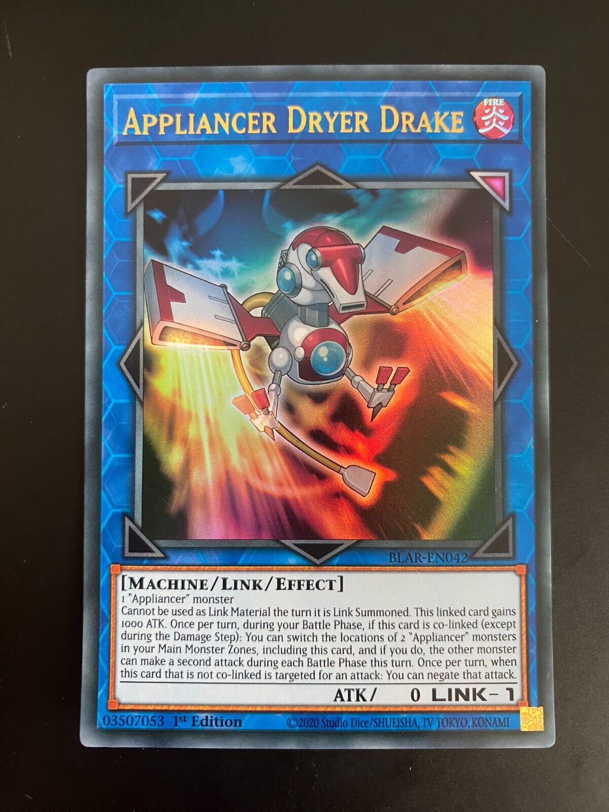 Yugioh Appliancer Dryer Drake BLAR-EN042 Ultra Rare 1st Edition NM