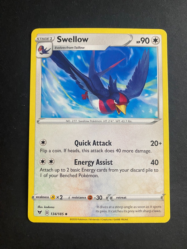 Pokemon Swellow 134/185 Vivid Voltage Rare Non Holo NM