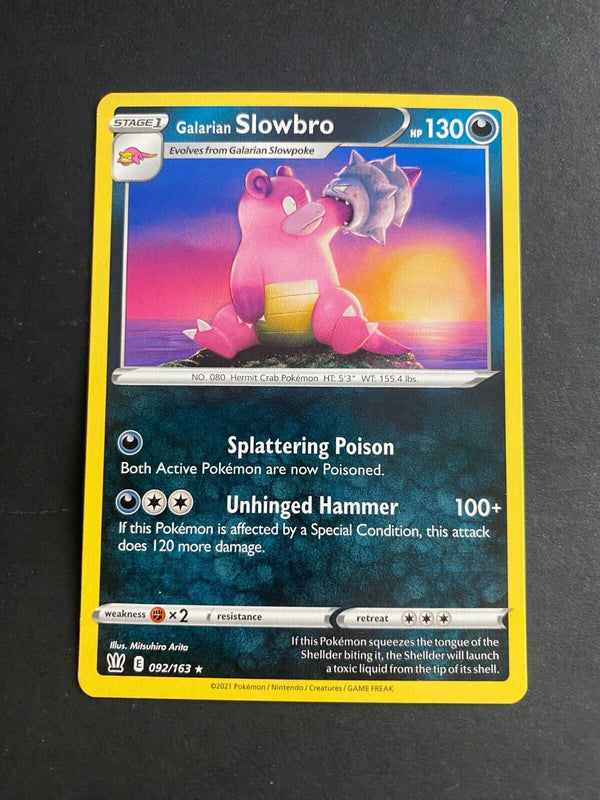 Pokemon Galarian Slowbro 092/163 Battle Styles Rare Non Holo NM