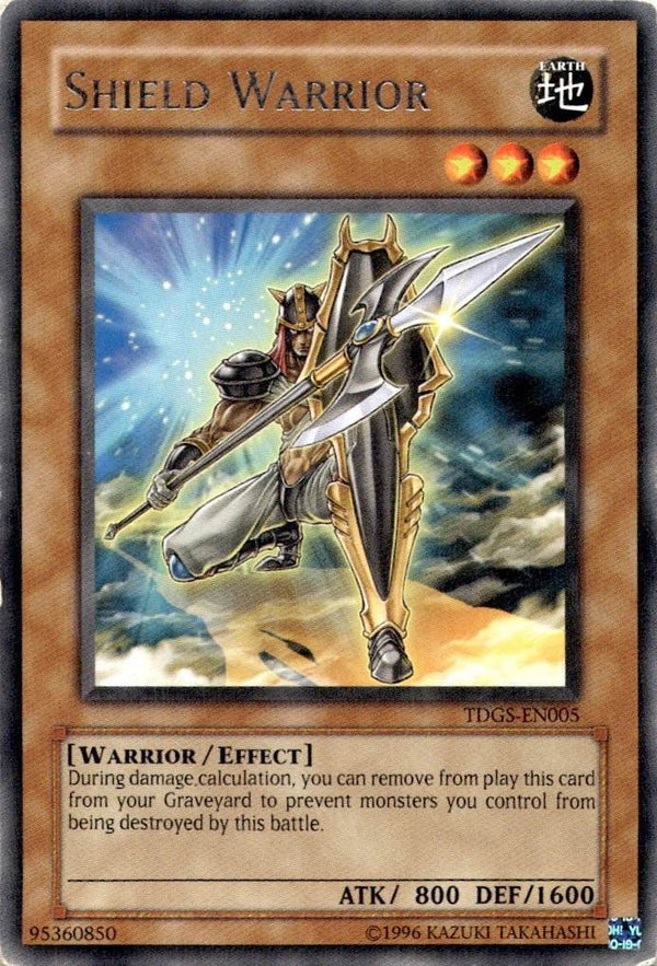 Yugioh Shield Warrior TDGS-EN005 Rare Unlimited Edition MP