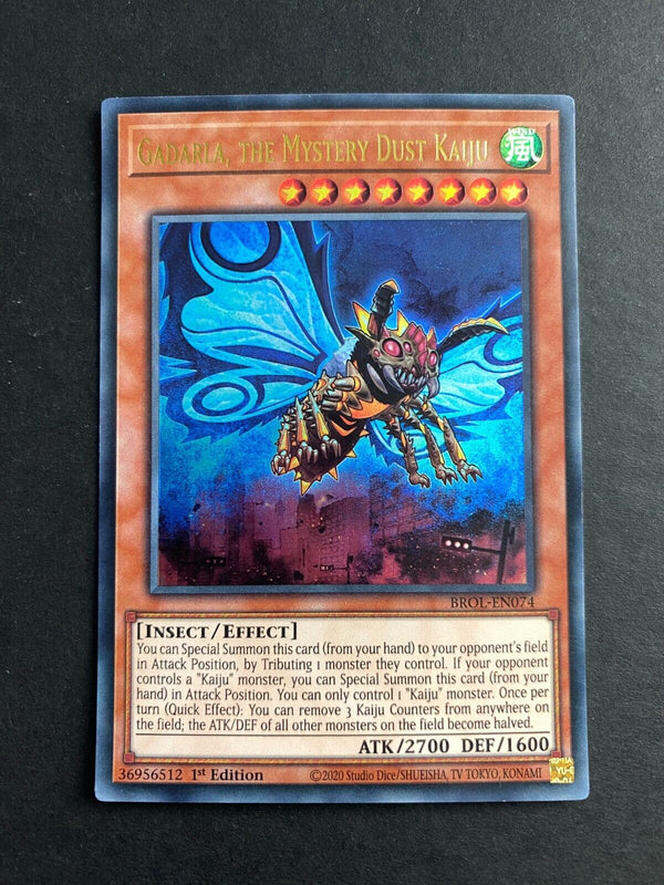 Yugioh Gadarla, the Mystery Dust Kaiju BROL-EN074 Ultra Rare 1st Edition LP