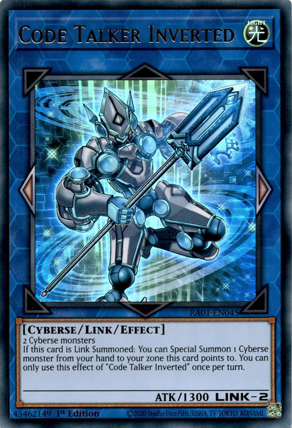 Yugioh Code Talker Inverted RA01-EN045 Ultra Rare 1st Edition NM
