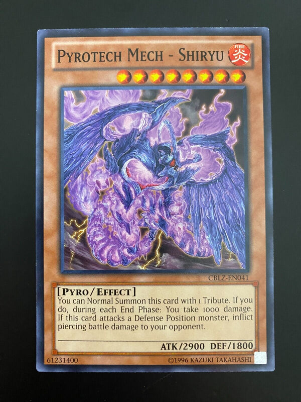 Yugioh Pyrotech Mech - Shiryu CBLZ-EN041 Common Unlimited Edition LP (N)