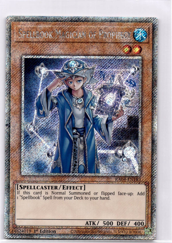 Yugioh Spellbook Magician of Prophecy RA04-EN183 Platinum Secret Rare 1st Ed NM