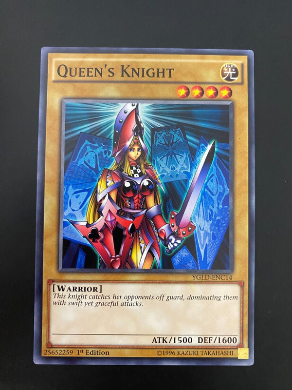 Yugioh Queen's Knight YGLD-ENC14 Common 1st Edition NM/MINT