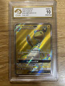 Pokemon Ampharos GX 163/181 SM Team Up Full Art PSA CGC CGA 10 Pristine