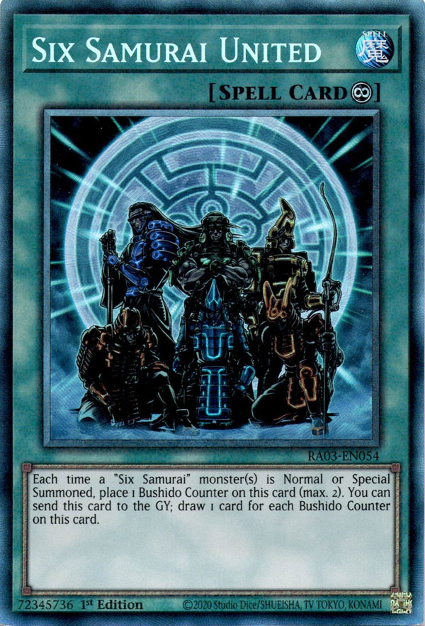 Yugioh Six Samurai United RA03-EN054 Collector’s Rare 1st Edition NM