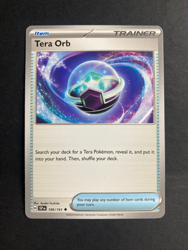 Pokemon Tera Orb 189/191 Suring Sparks Non Holo NM