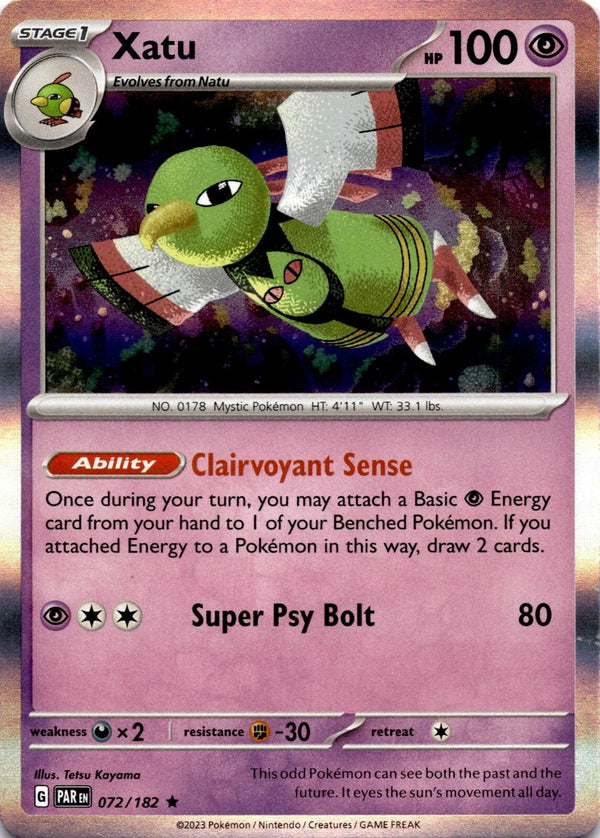 Pokemon Xatu 072/182 Paradox Rift Holo NM