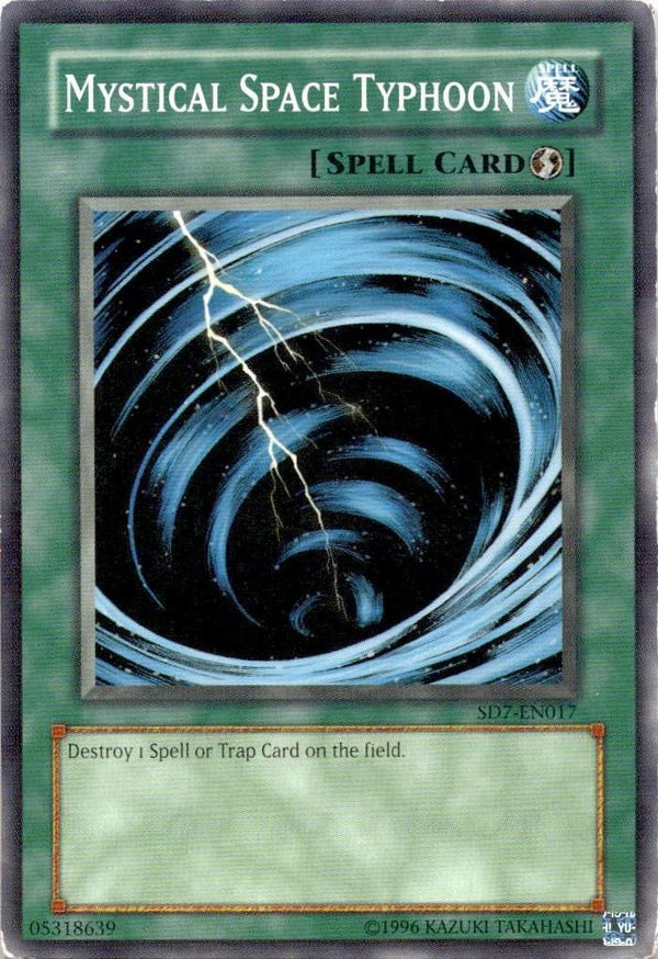 Yugioh Mystical Space Typhoon SD7-EN017 Common Unlimited Edition HP/MP