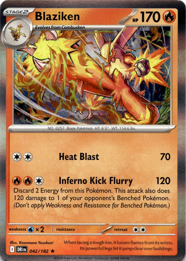 Pokemon Blaziken 042/182 Destined Rivals Holo NM