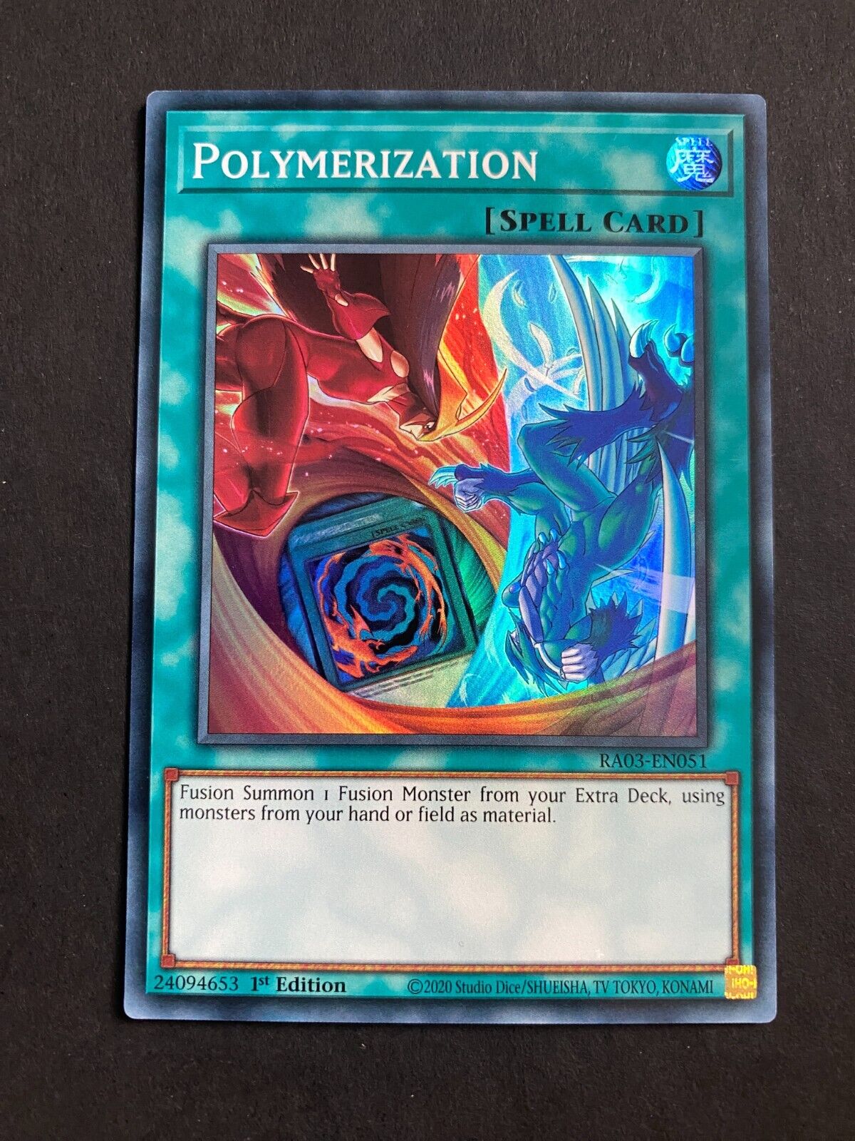 Yugioh Polymerization RA03-EN051 Super Rare Hero Art 1st Edition NM