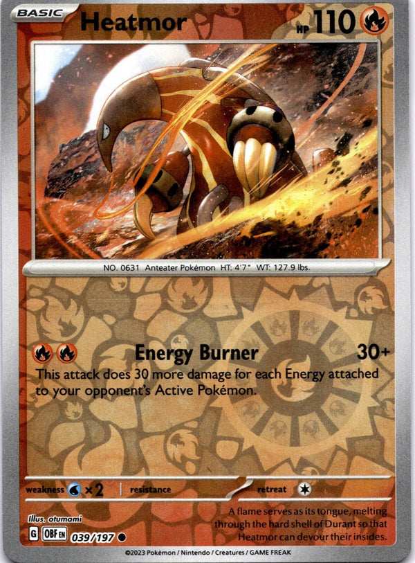 Pokemon Heatmor 039/197 Paldea Evolved Reverse Holo NM