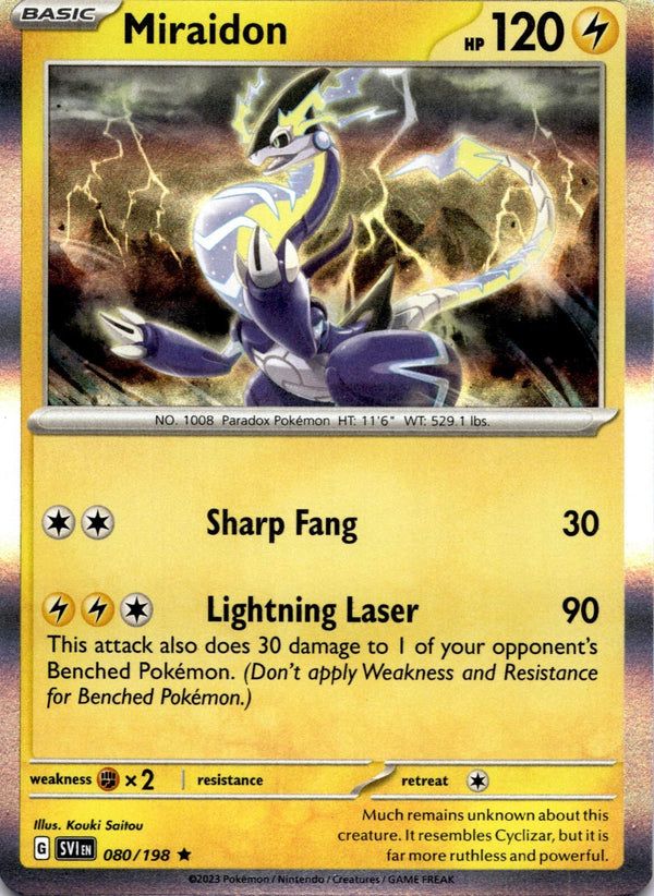 Pokemon Miraidon 080/198 Scarlet Violet Base Holo NM