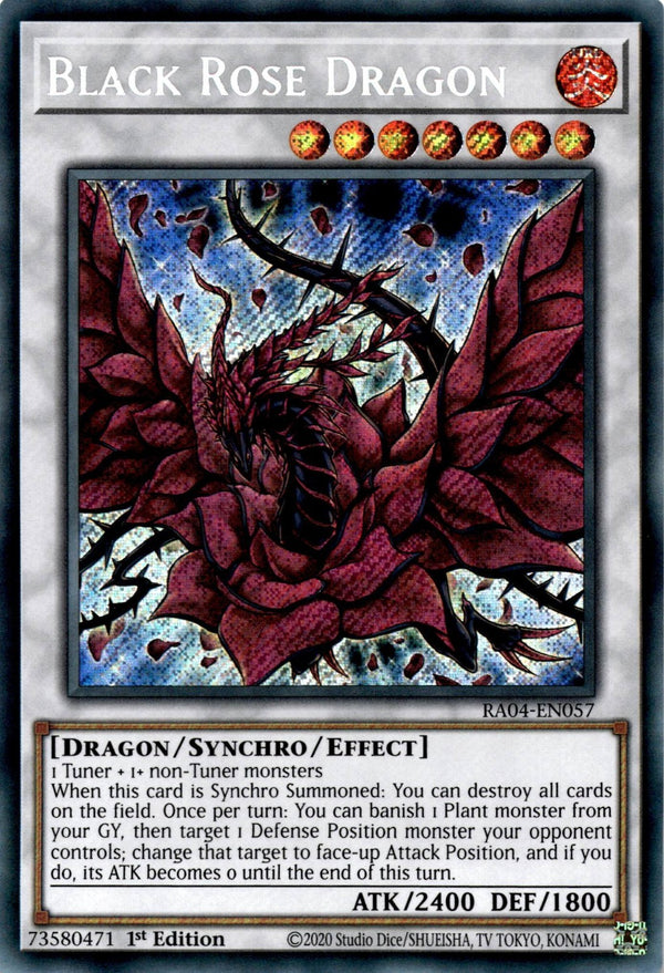 Yugioh Black Rose Dragon RA04-EN057 Secret Rare 1st Edition NM