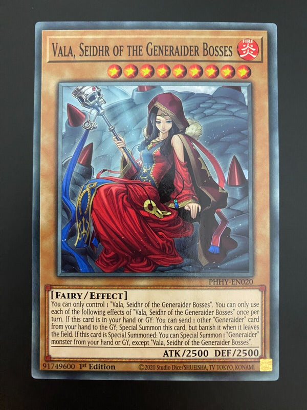 Yugioh Vala, Seidhr of the Generaider Bosses PHHY-EN020 1st Ed Common NM/MINT