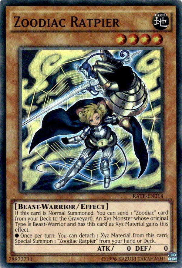 Yugioh Zoodiac Ratpier RATE-EN014 Super Rare 1st Edition LP