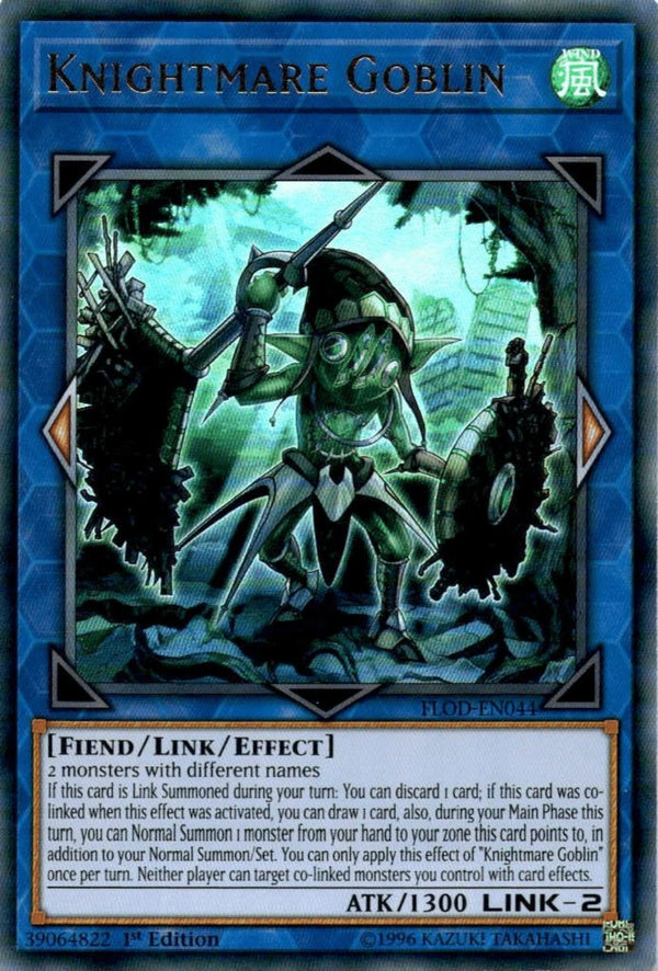 Yugioh Knightmare Goblin FLOD-EN044 Ultra Rare 1st Edition LP