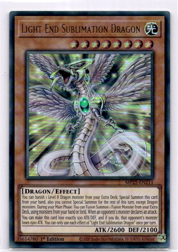 Yugioh Light End Sublimation Dragon MP25-EN211 Ultra Rare 1st Edition NM