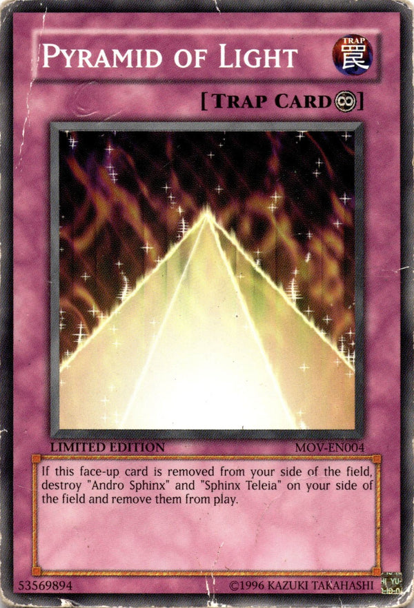 Yugioh Pyramid of Light MOV-EN004 Common Limited Edition DAMAGED