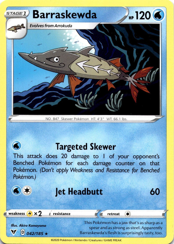 Pokemon Barraskewda 042/185 Vivid Voltage Non Holo NM
