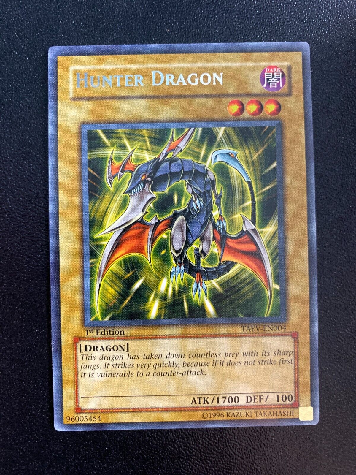 Yugioh Hunter Dragon TAEV-EN004 Rare 1st Edition NM