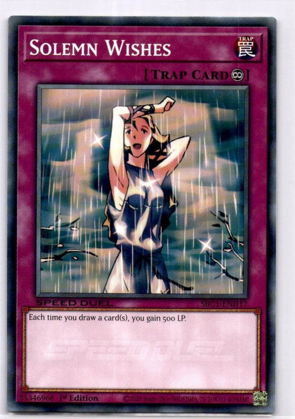 Yugioh Solemn Wishes SBC1-ENH17 Common 1st Edition NM