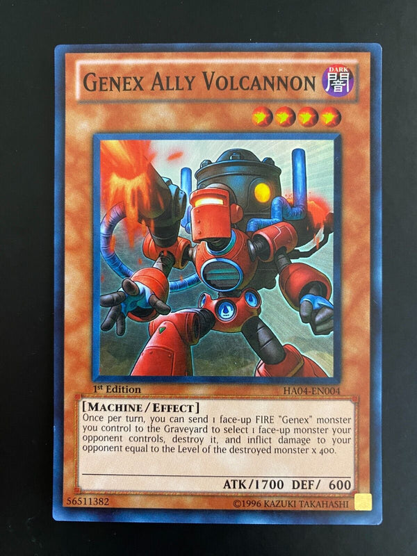 Yugioh Genex Ally Volcannon HA04-EN004 Super Rare 1st Edition VLP