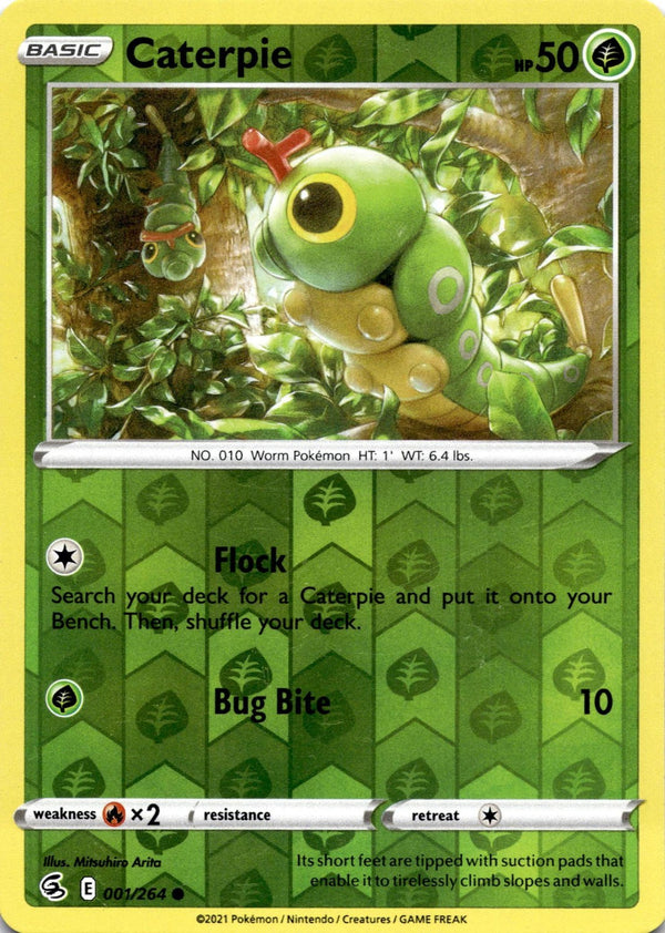 Pokemon Caterpie 001/264 Fusion Strike Reverse Holo MP