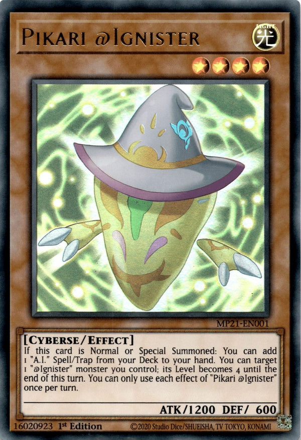 Yugioh Pikari @Ignister MP21-EN001 Ultra Rare 1st Edition LP