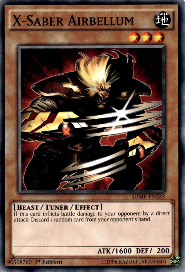 Yugioh X-Saber Airbellum SDMP-EN022 Common 1st Edition MP
