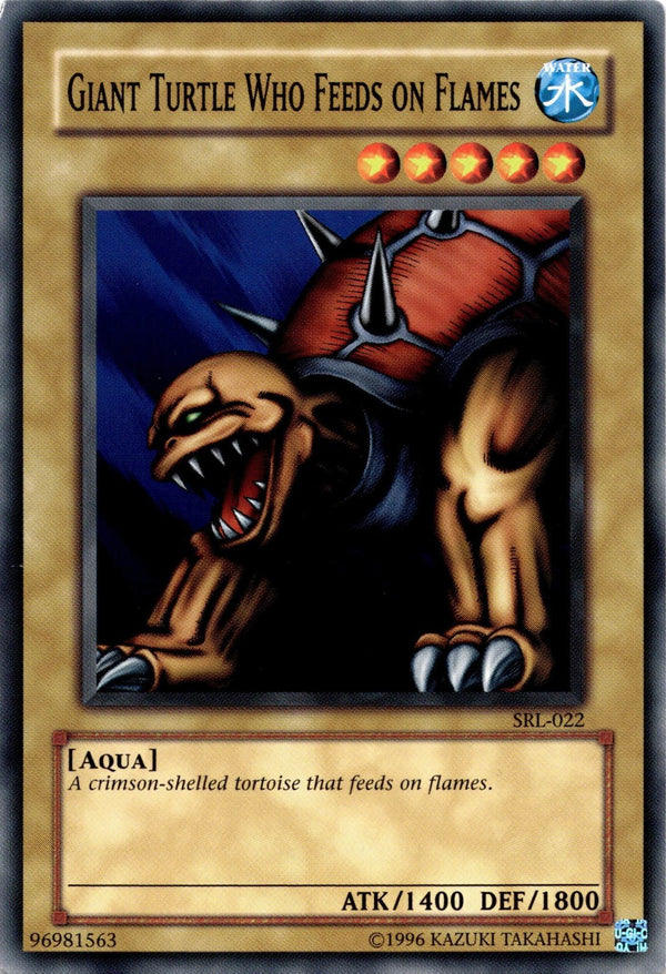 Yugioh Giant Turtle Who Feeds on Flames SRL-022 Common Unlimited Edition MP
