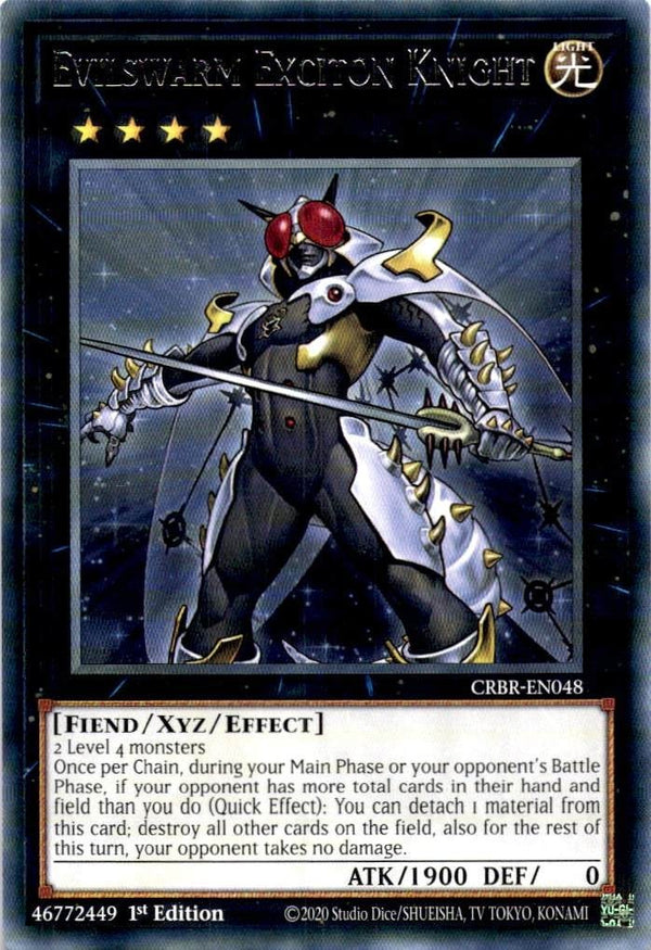 Yugioh Evilswarm Exciton Knight CRBR-EN048 Rare 1st Edition NM