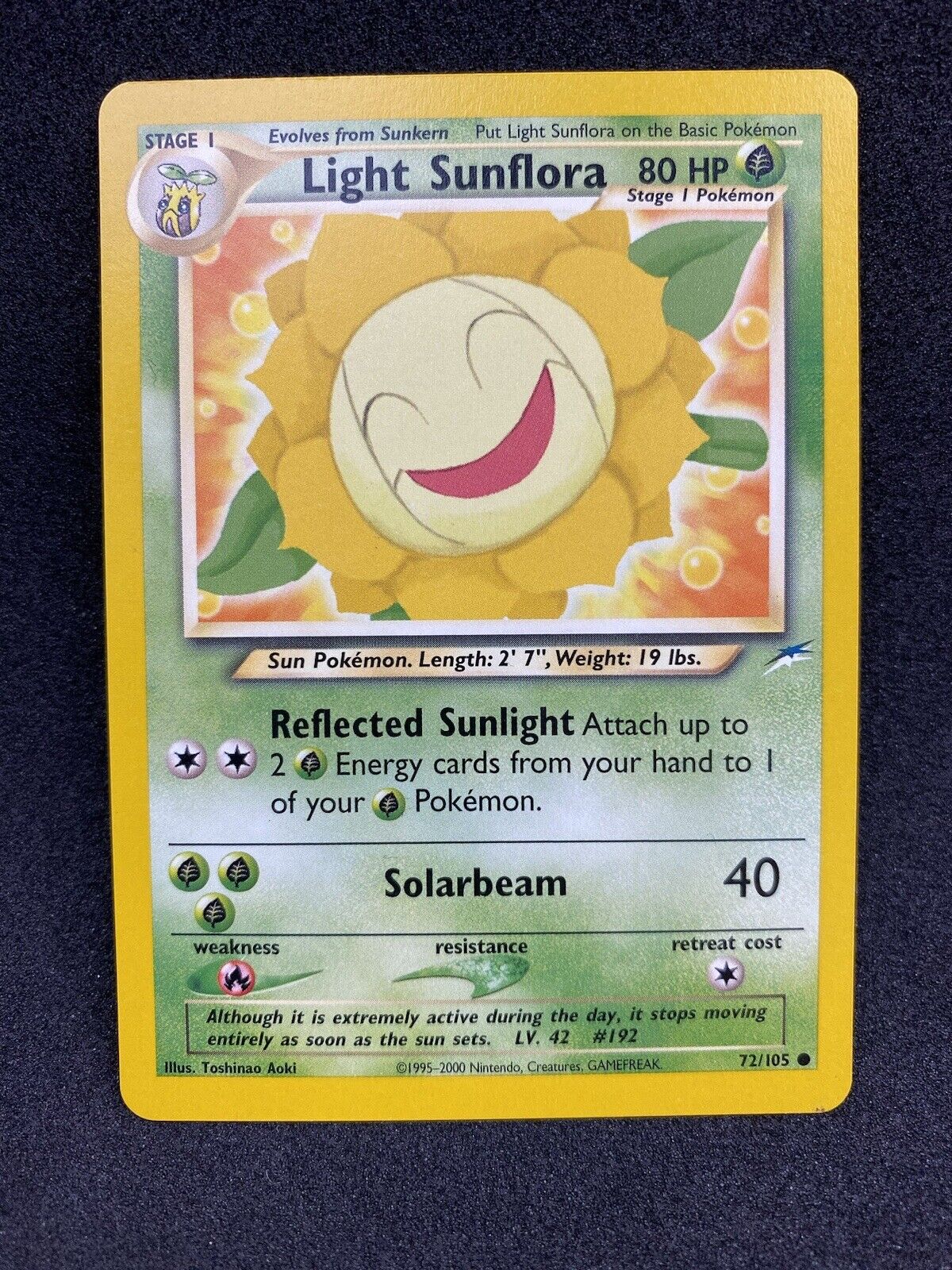 Pokemon Light Sunflora 72/105 Common Neo Destiny NM-Mint