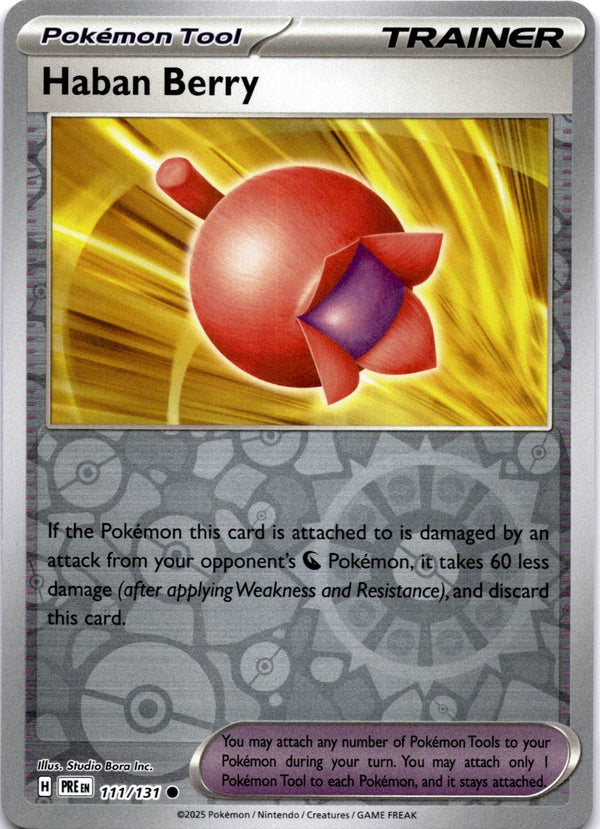 Pokemon Haban Berry 111/131 Prismatic Evolutions Reverse Holo NM