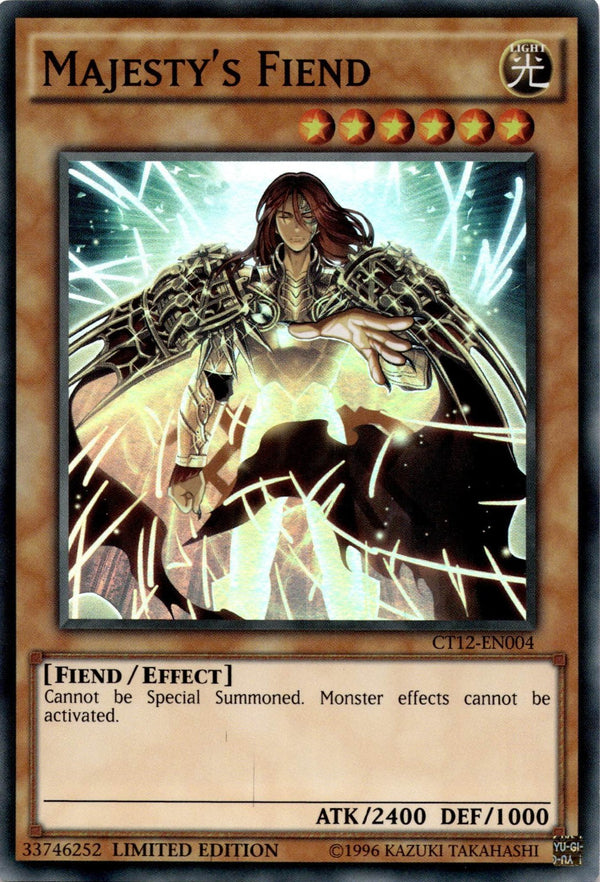 Yugioh Majesty's Fiend CT12-EN004 Super Rare Limited Edition NM