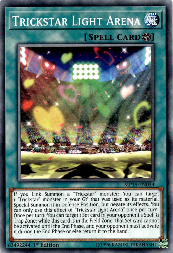 Yugioh Trickstar Light Arena MP19-EN034 Common 1st Edition VLP/NM