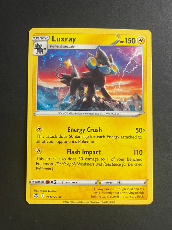 Pokemon Luxray 051/172 Brilliant Stars Rare Non Holo VLP/NM