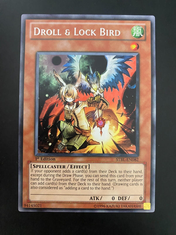 Yugioh Droll & Lock Bird  STBL-EN082 Rare 1st Edition VLP