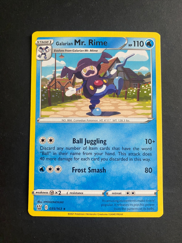 Pokemon Galarian Mr. Rime 035/163 Battle Styles Rare Non Holo LP
