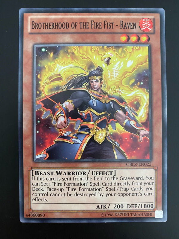 Yugioh Brotherhood of the Fire Fist - Raven CBLZ-EN022 Unlimited Edi Common NM